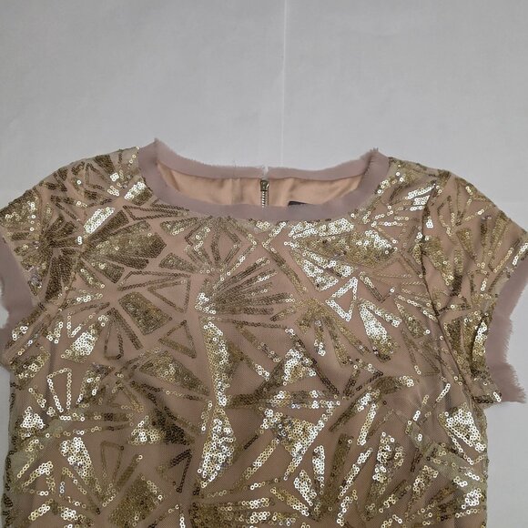 Vince Camuto Sequin Short Sleeve Shift Dress - Picture 7 of 16